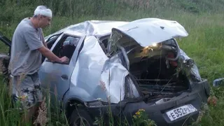 Под Рязанью пьяный водитель улетел в кювет