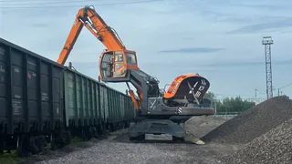 20 тысяч тонн щебня для реконструкции аэропорта Семязино выгрузили на станции Юрьевец