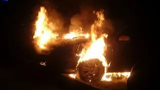 В Скопинском районе сгорел автомобиль