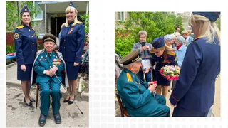 Во Владимире сотрудники следкома поздравили 101-летнего ветерана Илью Шибкова с Днём Победы