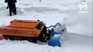 Беспилотные снегоуборщики могут появиться во дворах Казани: новинку уже тестируют