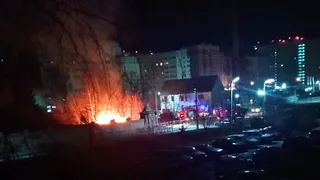 В рязанской Горроще ночью 18 апреля горела постройка