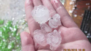 В Касимове град выпал величиной с грецкий орех