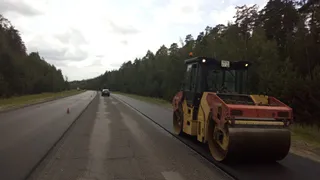 Идёт ремонт дороги к национальному парку "Мещера": автодорога Спас-Клепики – Рязань