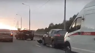 Серьезное ДТП на Северной окружной - столкнулись два автомобиля