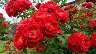 Даже листьев не видно: великолепный многолетник заполнит весь сад пышными алыми шапками - цветет до октября без передышки