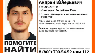 В Коми разыскивают пропавшего 21-летнего мужчину