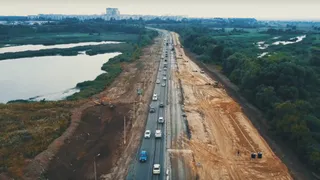 Ремонт Северной окружной дороги сняли 10 августа с квадрокоптера