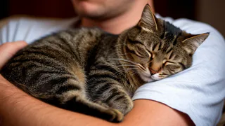 Почему кошки любят спать у хозяина на груди: вот что на самом деле скрывает эта привычка - и дело вовсе не в любви