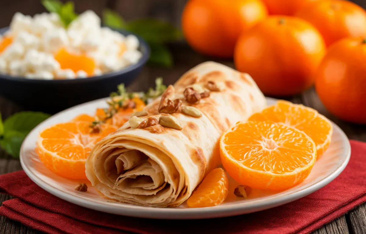 За такой шедевр медаль надо вручать: лаваш, мандарины и творог — зимняя улитка, от которой все в экстазе