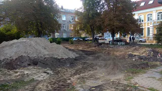 В Рязани началось благоустройство Педагогического сквера