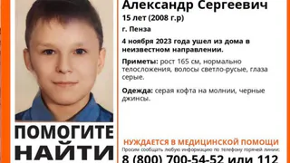 В Пензе разыскивают пропавшего 15-летнего подростка