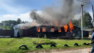 В Курлово в результате пожара пострадал человек