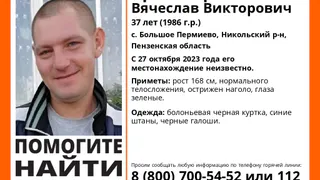 С 27 октября 37-летний житель Пензенской области пропал безвести