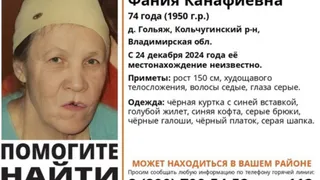 В Кольчугинском районе разыскивают 74-летнюю женщину