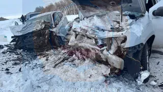 Выехала на встречную и погибла: в лобовом столкновении под Актанышем разбился насмерть водитель