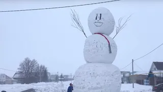 Татарстанец слепил огромного снеговика и отправил заявку в книгу рекордов Гиннеса