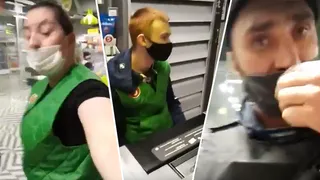 Скандал в супермаркете: женщина на кассе отказалась надевать маску