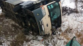 Автобус Брянск-Москва перевернулся под Людиново