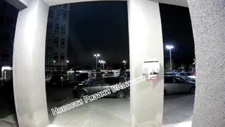Камеры наблюдения зафиксировали момент уничтожения беспилотника в Рязани