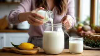 Беру 200 млл молока и делаю домашние сливки жирностью 33%: бабушка подсказала деревенский способ - дешевле и вкуснее магазинных