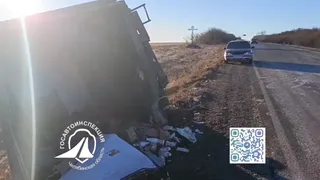 Пассажирская "ГАЗель" перевернулась на трассе Чебаркуль-Магнитогорск с тремя пострадавшими