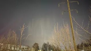 В небе над Рязанью заметили световые столбы