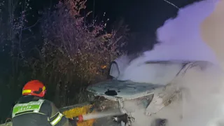 На повороте в суздальское село произошло ДТП с возгоранием авто