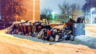 «Сегодня утром вывезли только 4 контейнера из 8»: рязанцы жалуются на горы мусора у себя под окнами