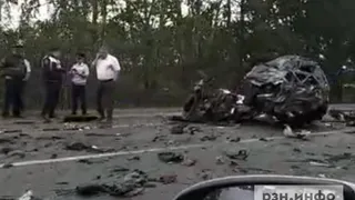 Появилось видео с места смертельного ДТП с КАМАЗом под Рязанью