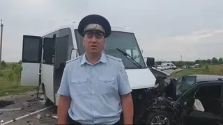 Один человек погиб и шестеро ранены после жесткого столкновения маршрутки и "Митсубиси" под Скопином 