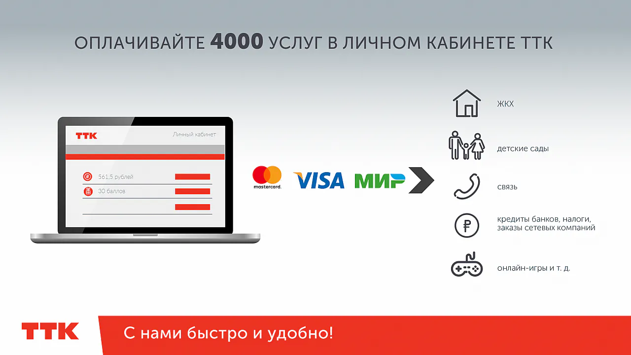 ТТК и система «Город» реализовали совместный онлайн-сервис оплаты услуг