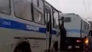 В центре Рязани засняли колонну автомобилей с мигалками