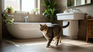 Почему кошка идет за вами в туалет и ванную?