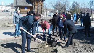 В Брянске провели большой субботник  и  заложили Аллею Дружбы народов