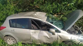 Под Рязанью женщина 67 лет на Nissan улетела в кювет