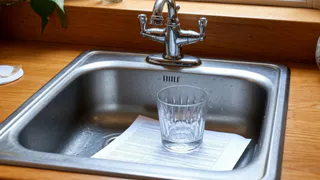 Когда уезжаю из дома, всегда кладу в раковину стакан и лист бумаги: радуюсь своей смекалке - очень выручает