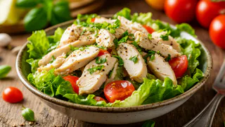 Сочный салат с куриной грудкой "Ажур": готовлю всего за 7 минут, домашние съедают за 2 — сочетание "пушка"
