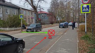 В Коми водитель иномарки Chevrolet Cobalt сбил на перекрестке женщину