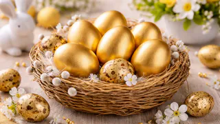На Пасху украшаю скорлупу золотой пылью: изысканный узор заставит гостей хлопать в ладоши — выглядит круче драгоценных камней
