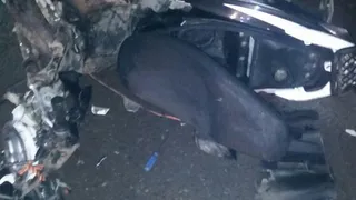 В Рязани столкнулись "приора" и скутер, мотоциклист в коме (видео)