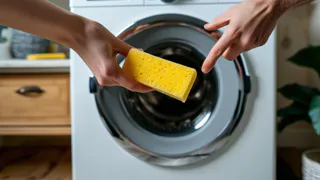 Теперь всегда закидываю губку в барабан перед стиркой - удивилась, когда узнала: делюсь результатом