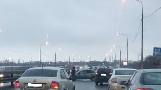 Образовалась пробка: на Северной окружной произошло ДТП
