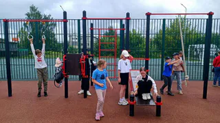 В Гороховце открыли многофункциональную детскую спортивную площадку