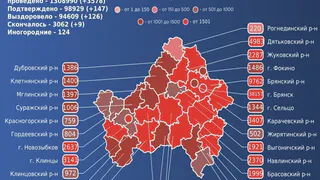 За сутки от коронавируса умерли девять брянцев