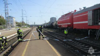 На железнодорожном вокзале Коврова прошли пожарно-тактические учения