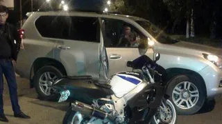 ДТП: в Нижнекамске столкнулись иномарка и мотоцикл