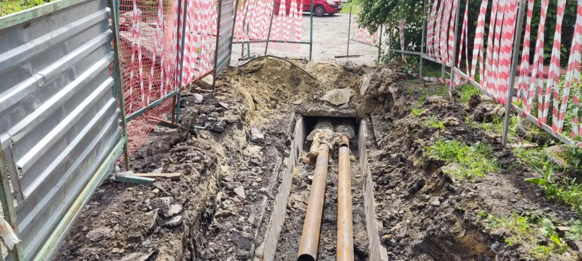 В Пензе на улице Чкалова завершают восстановление отопления после аварии