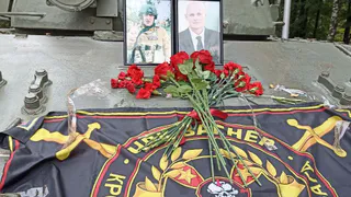 В Рязани на танке появился мемориал Евгению Пригожину и Дмитрию Уткину