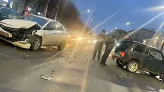 Вечером 15 января в рязанской Горроще произошла авария с участием Hyundai